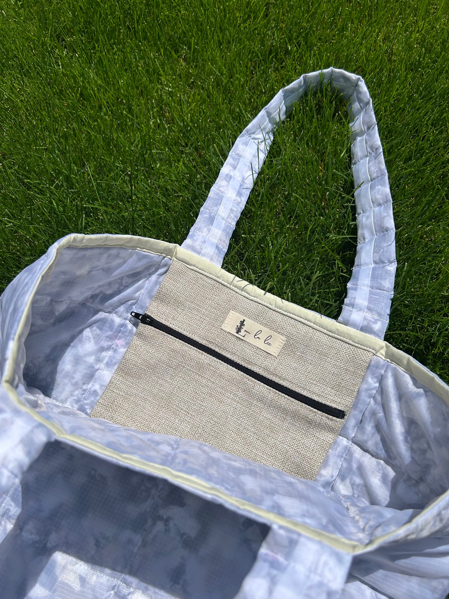 Zero waste quilted tote bag