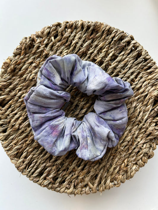 Large Naturally dyed scrunchie - Rose petal dye